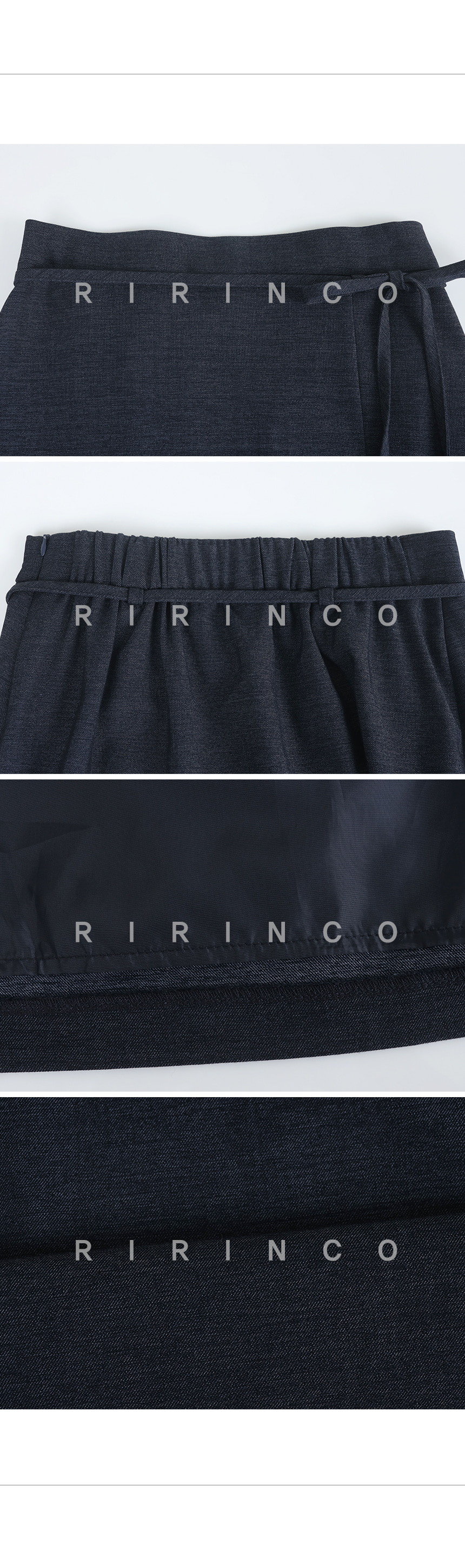 RIRINCO 後ろゴムリボンミニスカート