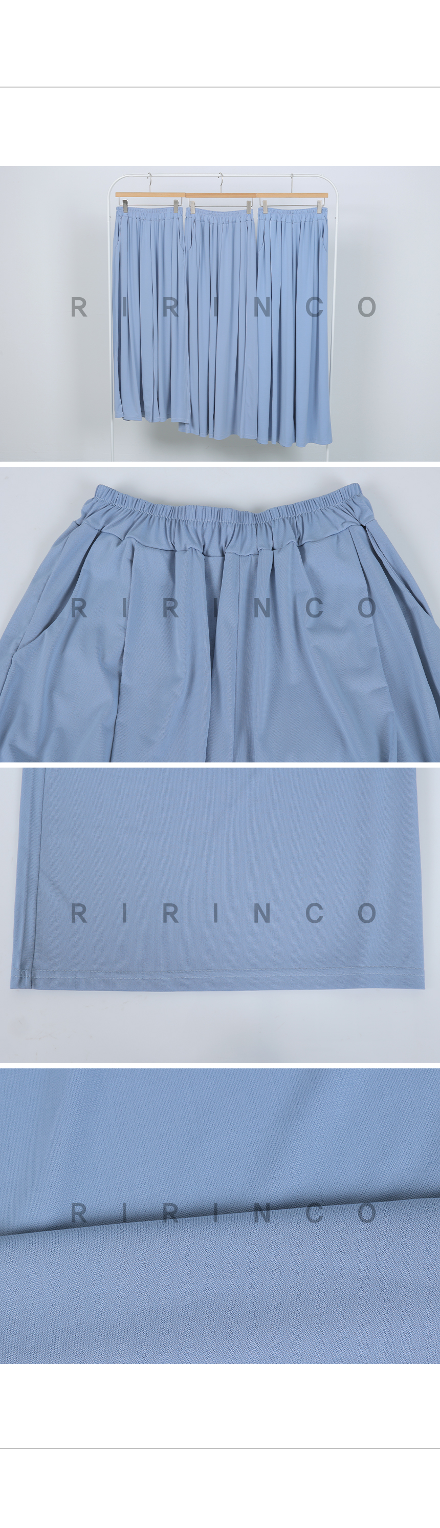 RIRINCO [ショート丈/ジャスト丈/ロング丈] 冷感ウエストゴムワイドパンツ