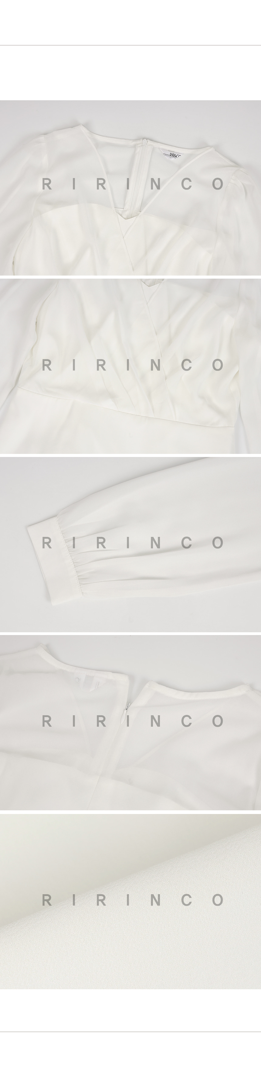 RIRINCO [ウェディング] シースルーラップ風ロングワンピース
