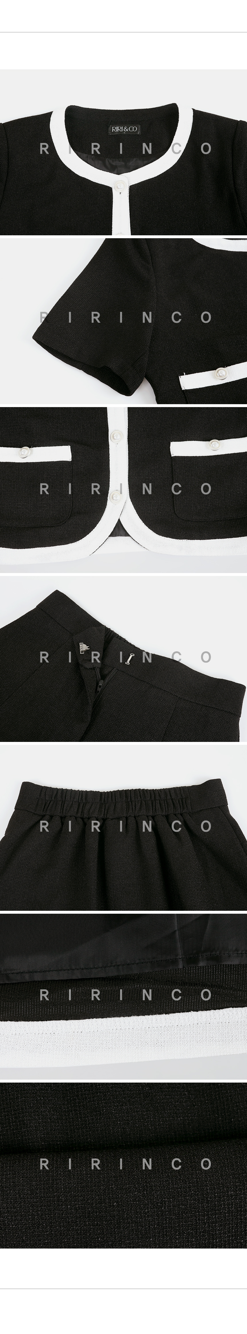 RIRINCO ツイード半袖ジャケット＆ミニスカートセット