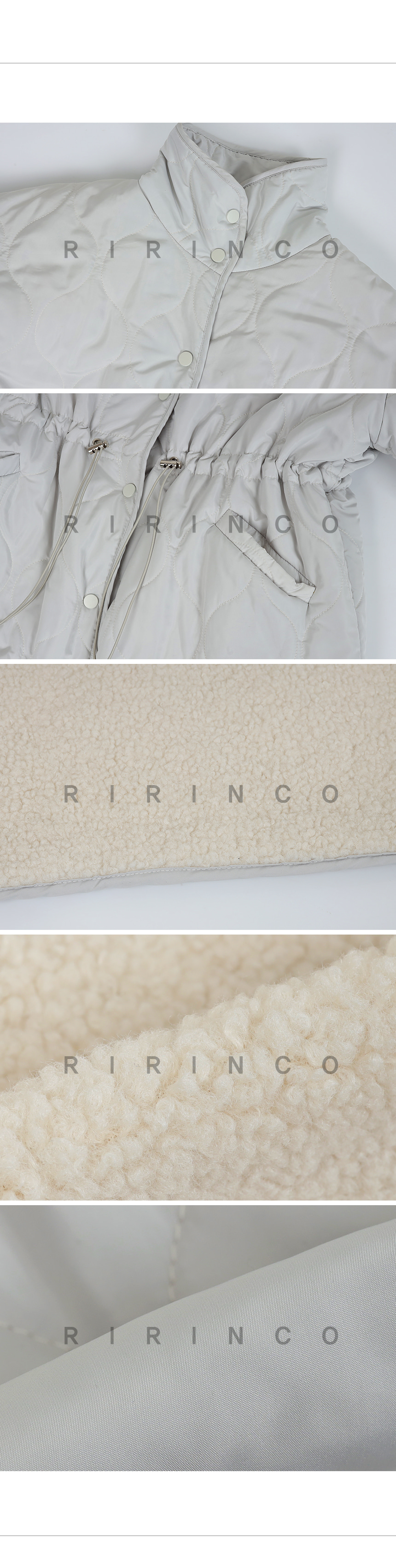 RIRINCO 羊毛裏地ストリングジャンパー