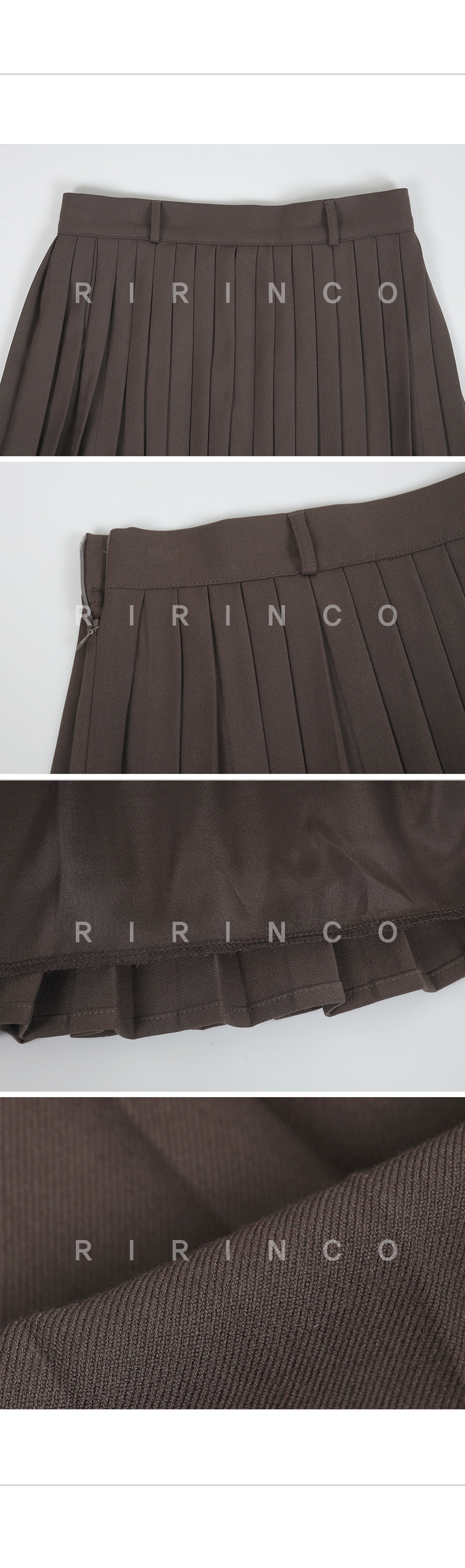 RIRINCO プリーツAラインミニスカート