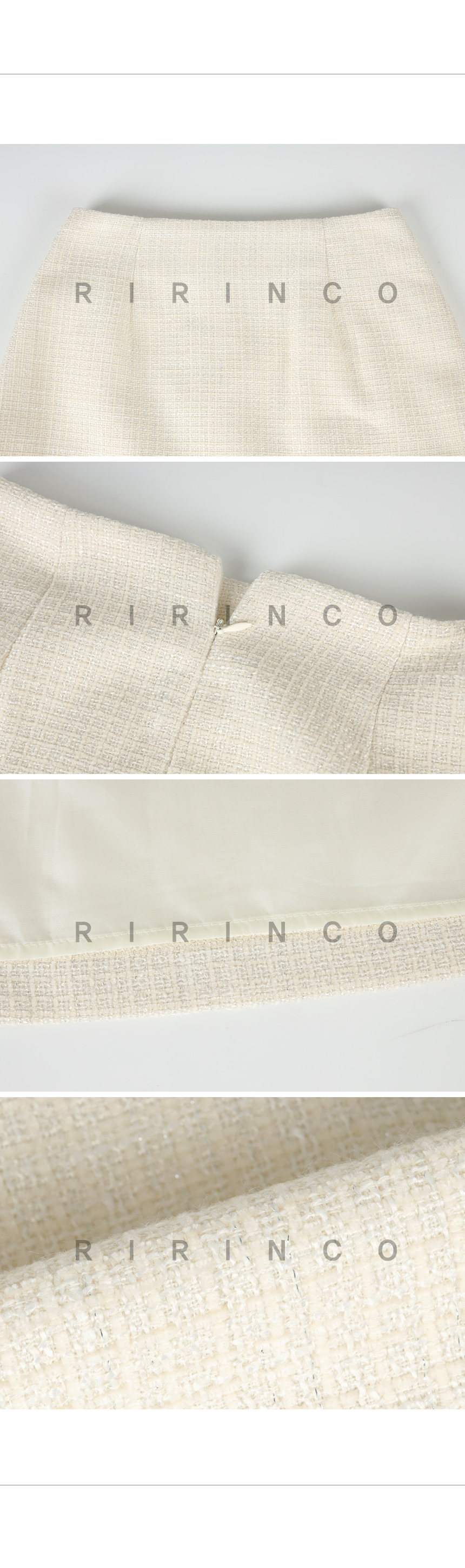 RIRINCO ツーピースツイードミニスカート