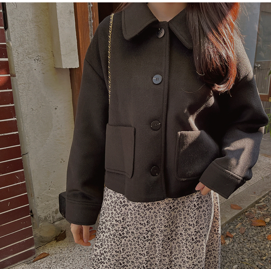 リリエンコ シングルボタンショート丈コート